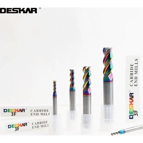 1PC DESKAR 1.0x4x3x50L 1.5x4x5x50L 2.0x4x6x50L 2.5x4x8x50L 3.0x4x11x50L 4.0x4x13x50L 3F EndMills Lathe Cutter Cutting End Mill