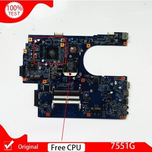 Original FOR Acer 7551 7551G laptop motherboard MBRCE01001 JE70-DN 09929-1 48.4HP01.011 DDR3 mainboard