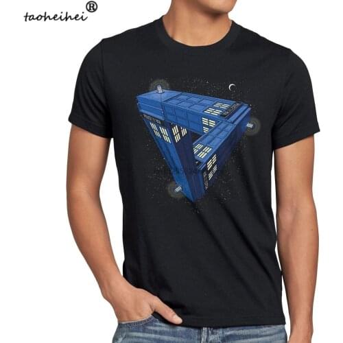 Who Escher T-shirt Doktor Dalek Dr Police Who Box Space Doctor Tv Tardis Mens Fashion Round Neck Short Sleeves T Shirt