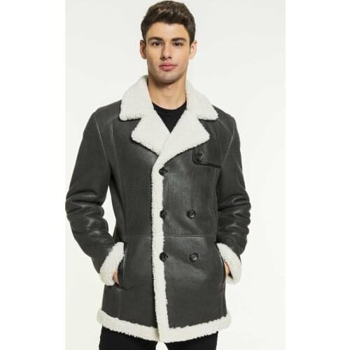 Winter Mens Genuine Leather Jackets Brand Real 100% Sheepskin Coat Male Genuine Leather Jacket for Men