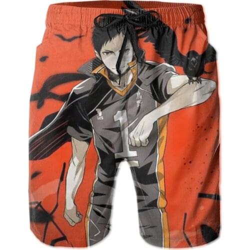 Mans Swimming Shorts Summer Haikyuu High quality Fast Dry Swimwear for adult Carton Print Beach Shorts