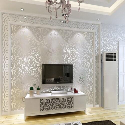 Beibehang wallpaper for walls 3 d European HD Wallpaper 3d Bedroom Living Room Wallpaper Beige yellow silver gray 3d wallpaper