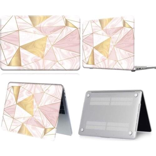 Pink Marble Geometric Pattern Anti-slip Laptop Case For Apple Macbook 12/Air 11 13 A2337/Pro 13(A2251 A2289) 15 16/Pro 13 A2338