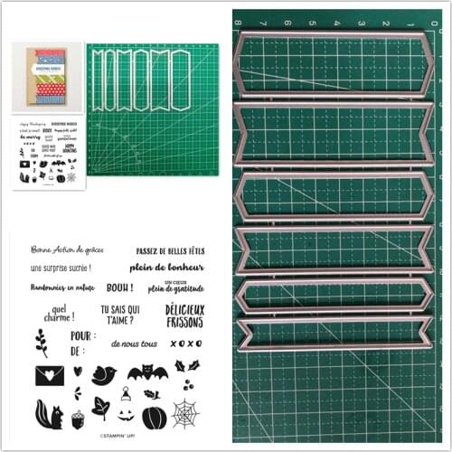 Christmas Banner Year Metal Cutting Dies and Stamps Scrapbooking Decoration Paper Card Embossed Photo Album Craft Template