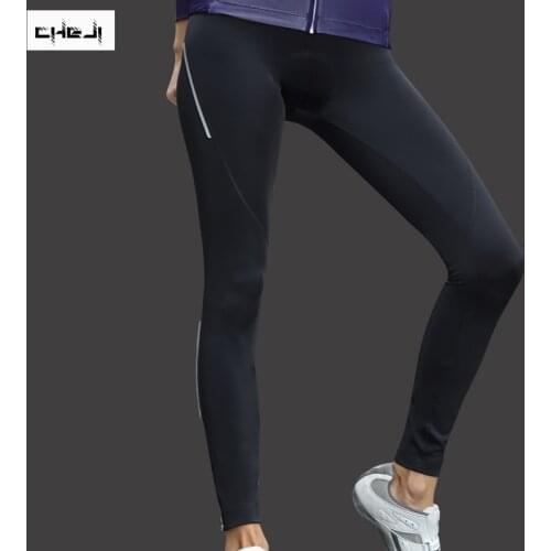 CHEJI Cycling Pants Women Long Bicycle Pants MTB Road Bike 3/4 Tights Cycling Tights Bicycle Pants Bike Cycling Riding Clothing