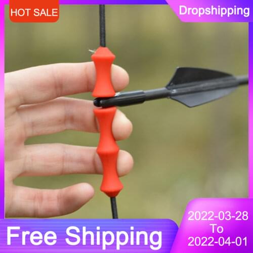 Archery Guard Bowstring Finger Saver Tab Silicon Release Hunting Archery shooting Practice Bow String Recurve Free Shipping