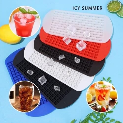 160 Grids Food Grade Silicone Bar Ice Cube Tray Mini Ice Cubes Small Square Mold Ice Maker for Drink Kitchen Accessories