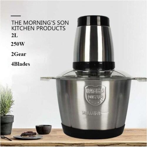 250W Electric Chopper 2Speed Meat Grinder Mincer 2L Food Processor Vegetable food chopper meat slicer 304 Stainless Steel