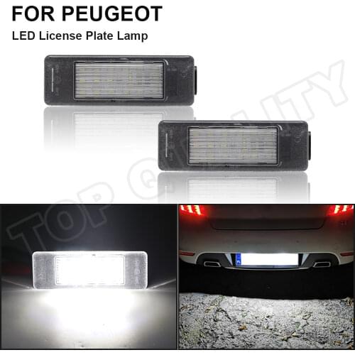 2X 18SMD LED Number License Plate Light Tail Lamp For Peugeot 106 1007 207CC 307 308CC 308 3008 406 407 508 607 806 807 Expert