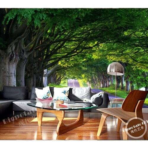 The custom 3D murals,fresh green grass labyrinth scenic highways papel de parede,living room sofa TV wall bedroom wall paper