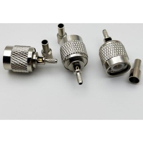 500PCS brass TNC male plug Straight crimp RG316 RG174 LMR100 cable RF Coax ADAPTER Selling