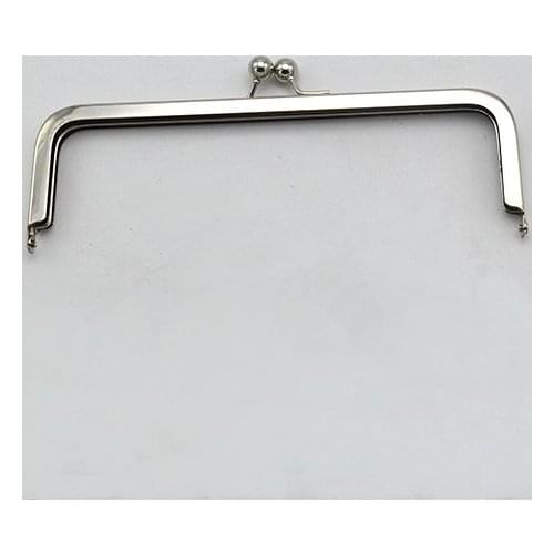 8" x 2.5" Nickel Purse Frame with Standard Ball Clasp rongxiao purse frame