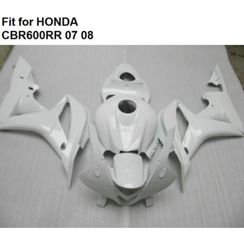 Hot sale fairings for Honda CBR 600RR 07 08 white fairing kit CBR600RR 2007 2008 HZ01