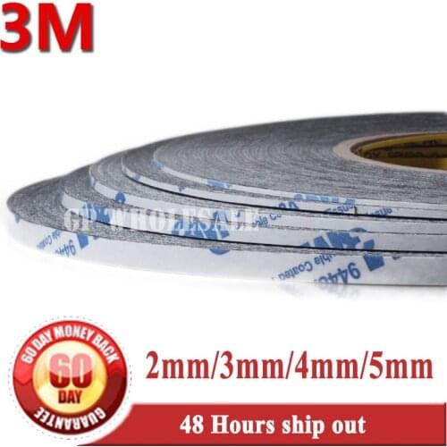 Mix 4 wide (2mm/3mm/4mm/5mm) *50M 9448AB Adhesive Black Strip Sticker for iphone Android Phone Tablet Mini Pad Bezel LCD Screen