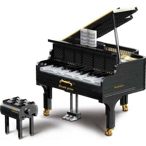 Cell Phone APP Control Motorized Playable Grand Piano Model Kit Building Blocks Bricks Piano Toys for Children Birthday Gifts