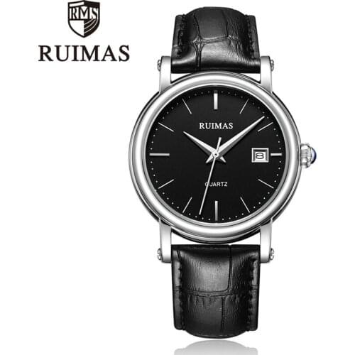 Ruimas reloj hombre 2019 Top Brand Luxury Men Watches Waterproof Date Wrist Watch Male Leather Strap Casual Quartz Clock