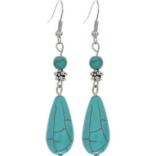 Brand New Trendy Luxury Blue Color Water Drop Earring Wedding Bridal Accessories Shine Stone Elegant Jewelry for women Girl