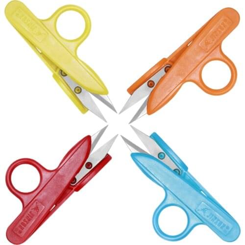 Nonvor 1Pcs Yarn Scissors Exquisite Vintage Scissor Embroidery Thread Cutting Plastic Handle Scissors Special U-shaped Shear