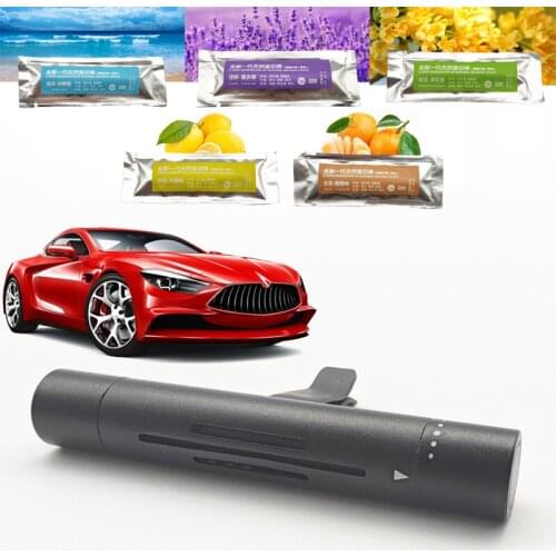 Air Outlet Aromatherapy Clip with 5 Aroma Sticks Car Air Freshener Car Outlet Perfume Solid Perfume Diffuser 5 Kinds Flavor