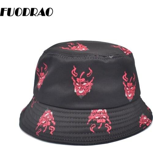 FUODRAO New Fashion Print Bucket Hat Men Panama Women Hip Hop Caps Outdoor Sun Cap Casual Fisherman Hat M165