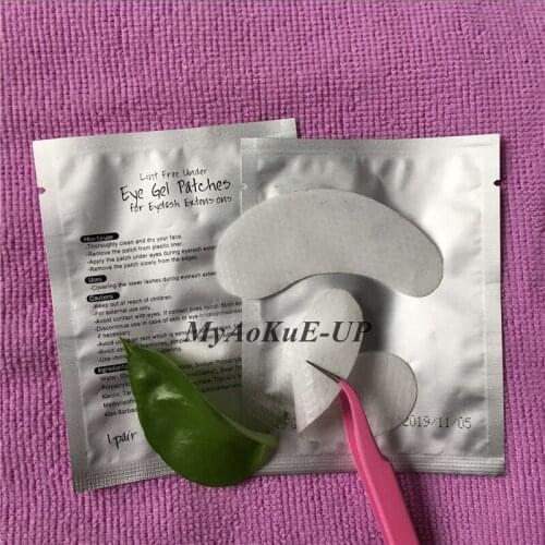 100 pairs Eyelash Patches Patches For The Eyes Under Eye Pads For Eyelash Extension Make Up Tools Silver Packing