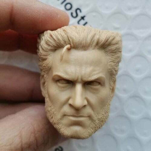 Blank 1/6 Scale Hugh Jackman Head Sculpt Unpainted Fit 12" Figure B Styles