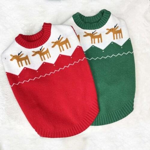 Christmas Dog Sweater Cat Puppy Small Dog Clothes Xmas Pet Coat Outfit Poodle Pomeranian Schnauzer Pug French Bulldog Clothing