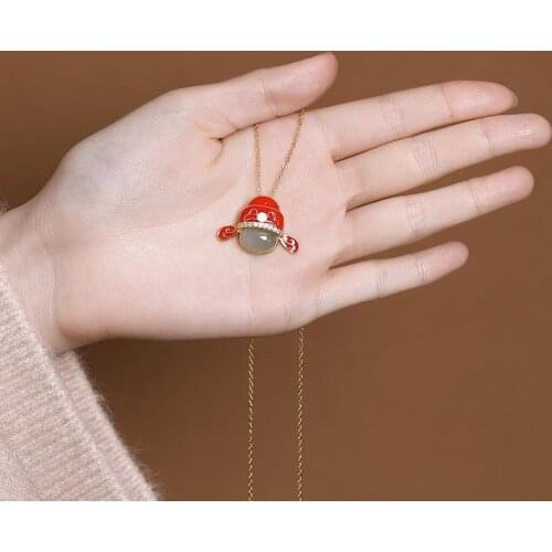 S925 Sterling Silver Gilding Hotian Jade Pendant Female Chinese Fashion Peking Opera Facial Makeup National Fashion Silver Acces