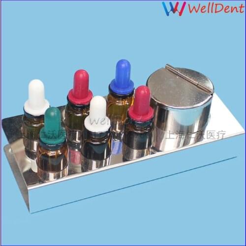 Dental Cotton Swab Bottle Color Drop Bottle Glass Drop Bottle Set With Stainless Oral Dental Material Dental Instrument