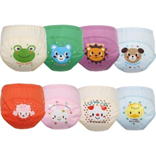 Hot Selling Washable Baby Training Nappies Pee Learning Pants for Boy Girl Underwears Briefs Infant Cloth Diapers