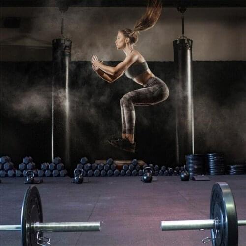 Wellyu Beautiful women love fitness wall custom large mural green silk cloth wallpaper papel de parede para quarto