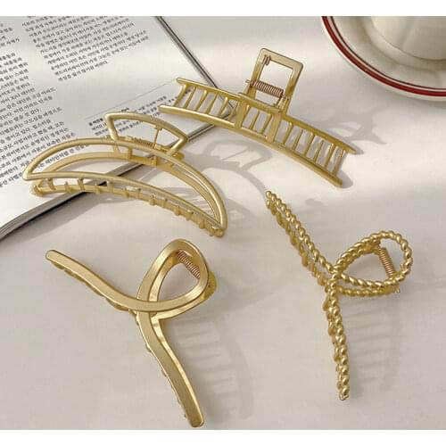 Korea Ins Large Shark Clip Metal Hairclaw Catch Hairpins Plate Hair Clip Wild Out Side Clip Face Wash Hair Pins Hair Accessories