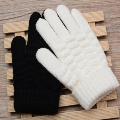 2020 Winter Gloves Women and Men Girls Knitted Mittens Warm Soft Gloves Female Winter Gloves Touch Screen Unisex