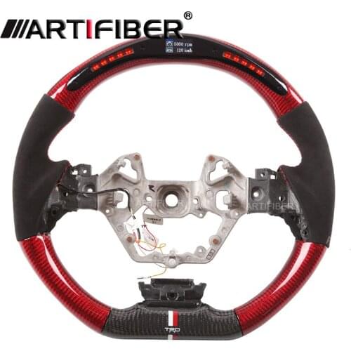 100% Real LED Red Carbon Fiber Steering Wheel for TOYOTA CH-R