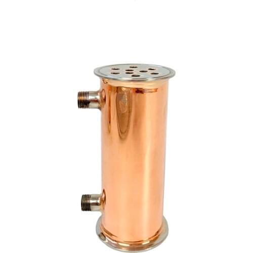 Clamp 3 " 76mm Flange OD91mm Copper Condenser, Dephlegmator, Reflux, Distiller Condenser. 200mm, 9 pipes . Copper 99,9
