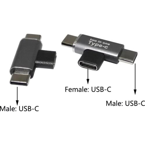 2 in 1 USB Type C to Type C Adapter Connector USB-C to Micro USB Type-C Converter for Macbook Samsung S20 USB C OTG Connector