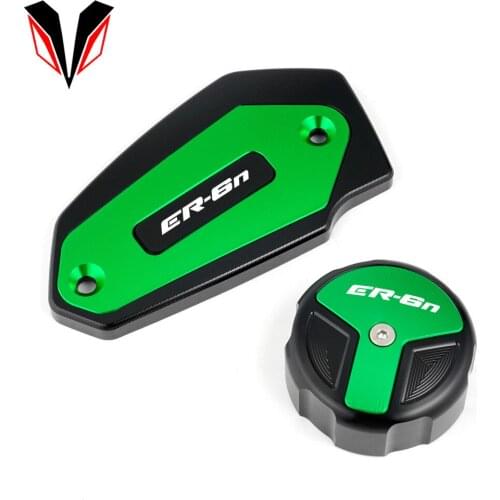 Motorcycle Accessories Front Rear Brake Fluid Reservoir Cap Oil Cover For KAWASAKI ER6N ER-6N ER6F 2009-2016 2010 2015