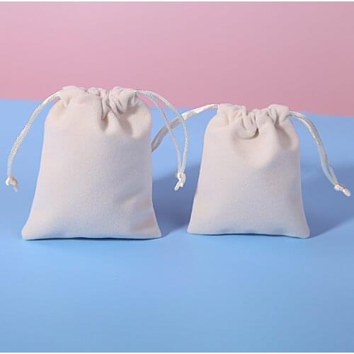 50pcs Jewelry Drawstring Pouches Velvet Gift Bag Custom Personalized Logo For Wedding Party Christmas Small Jewelry Packaging