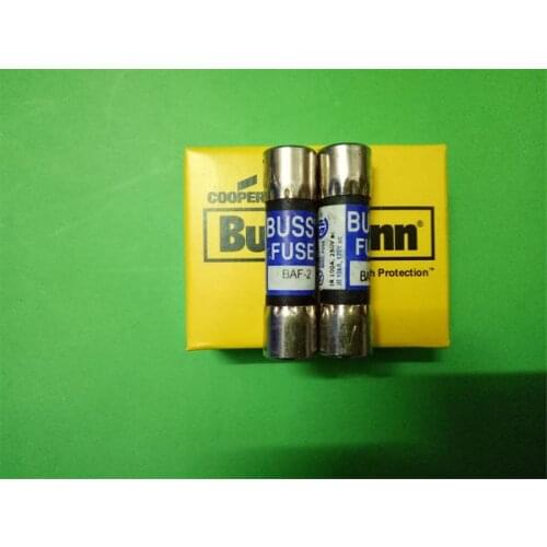 Free shipping 10pcs BAF-2 fuse 10X38 2A BUSSMANN 250V