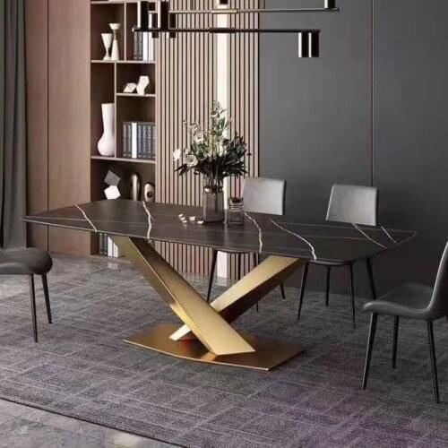 Freeshipping,Customized Light Luxury Stainless Steel Leg Bracket, Rock Marble, Nordic Dining Table Chair Free Combination