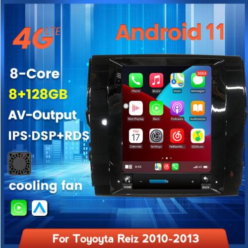 Android 11 DSP Car Radio Stereo For Toyota Reiz Mark X 2010 2011 2012 2013 Tesla Style Multimedia Player 4G Lte WIFI Carplay RDS