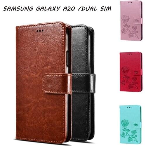 Flip Case For Samsung Galaxy A20 Case For Samsung A20 Dual Sim A 20 SM-A205F/DS Cover Coque Funda PU Leather Wallet Capas