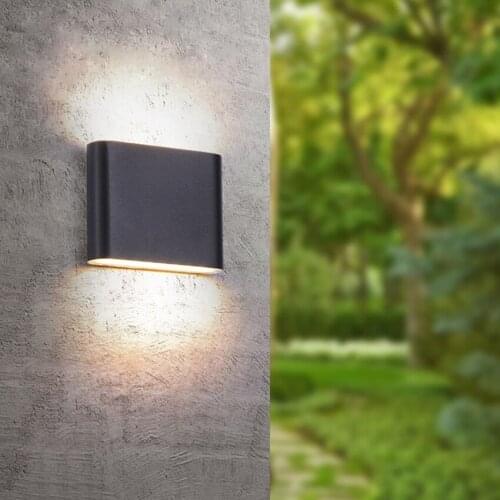DONWEI Indoor Outdoor Waterproof 6W 12W LED Wall Lamp Modern Home Decor Wall Lights for Bedroom Hallway Yard Balcony Porch