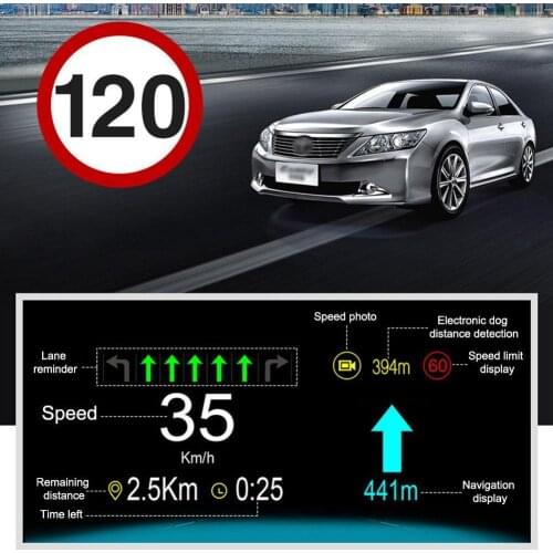 Latest Updates Optional Mirror HUD Vehicle Navigation Consumption Projection Speedometer