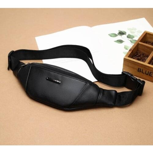 2021 New Chest Bags For Men Leather Belt Bag Purse Waterproof Travel Waist Bag Fashion Crossbody Pouch Man Shoulder Pouch