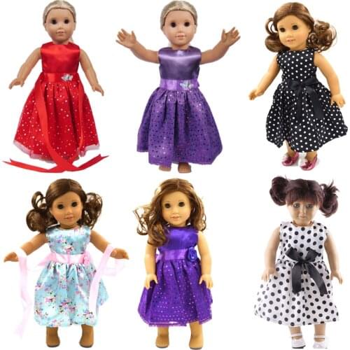 Doll Clothes 15 Skirt Dress For 18 Inch American&43 Cm Baby New Born Doll Girls Toy Russia， Baby Birthday Festival Gifts