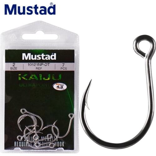 Original Mustad 10121NP-DT Fishing Hook Hard Bait Sea Fishing Jig Accessories Single Hooks Japan Hook Bulk