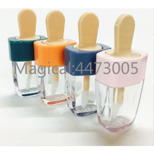50pcs 5ml Empty Ice Cream Colored Lip Gloss Tube DIY Lip Balm Container for liquid Korean Style Lipstick Plastic Makeup Bottle
