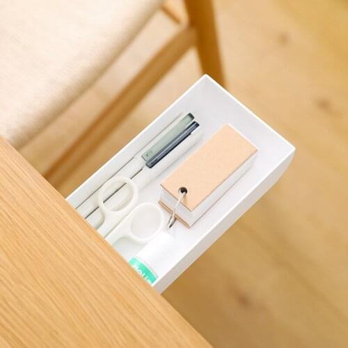 Self-stick Under Desk Pencil Tray Holder Pop-up Pen Storage Drawer Organizer Hidden Stationery Storage Holder For Office