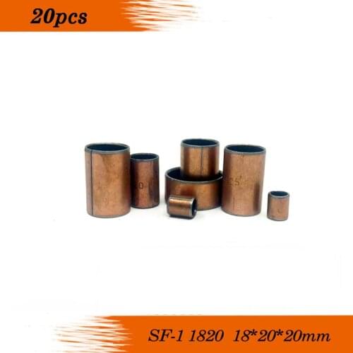 SF-1 1820 Oilless bush DU Self-lubricating bushing Sintered bush Size 18*20*20mm sliding bearing